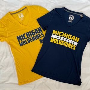 BUNDLE 2 Adidas University of Michigan T-Shirts
